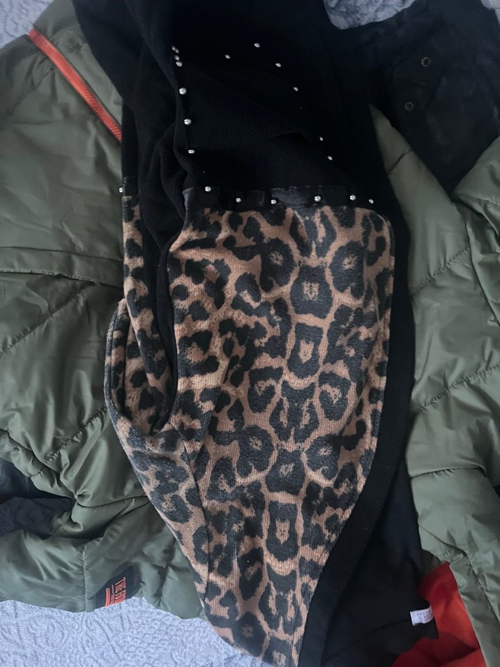 Leopar Desenli Uzun Kadın Hırka - Görsel 5