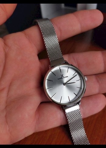 Zincir Detaylı Gri Kadın Saat orijinal - Görsel 2