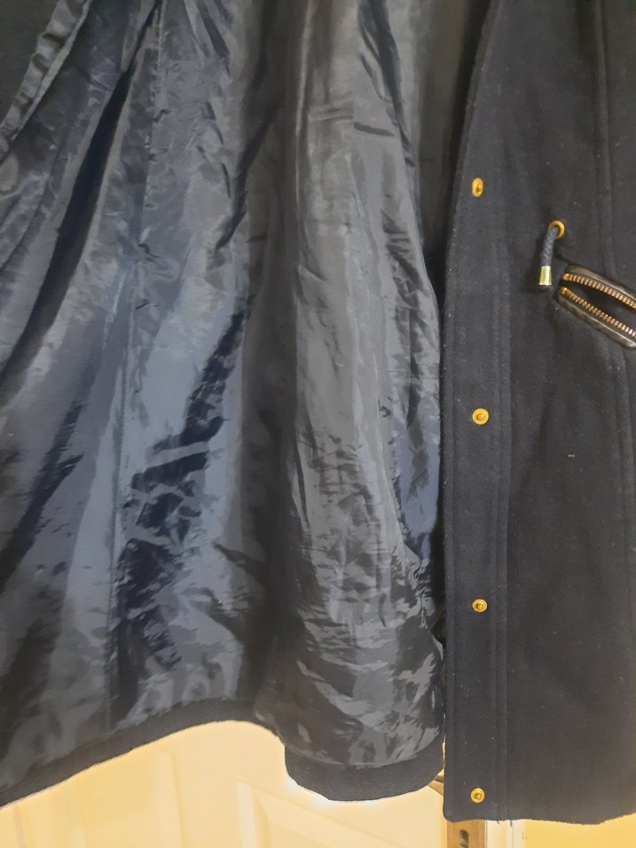 Düğmeli Lacivert Midi Kadın Kaban - Görsel 3