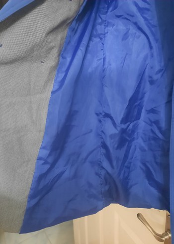 Kadın Mavi Midi Trençkot - Görsel 4