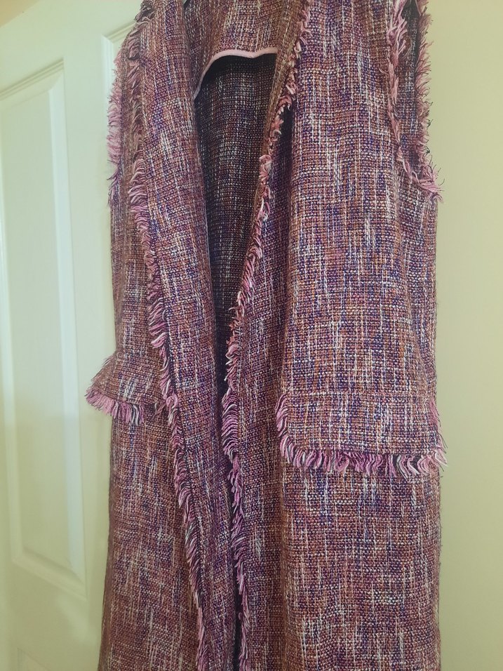 Mor Uzun Kadın Yelek - Görsel 2