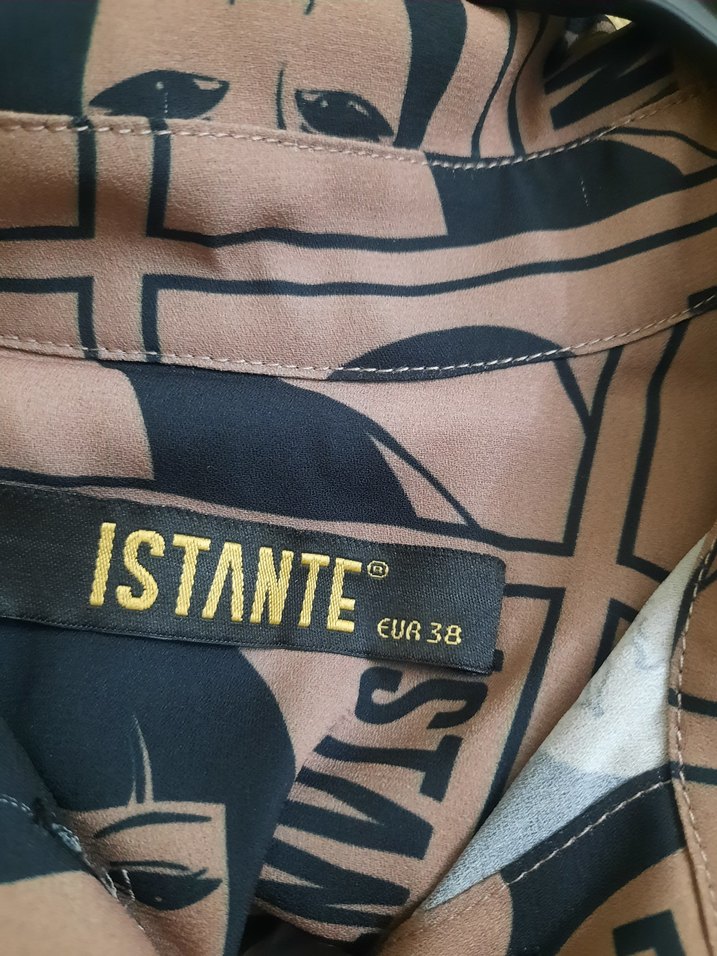 Uzun Kollu Baskılı Elbise - Görsel 4