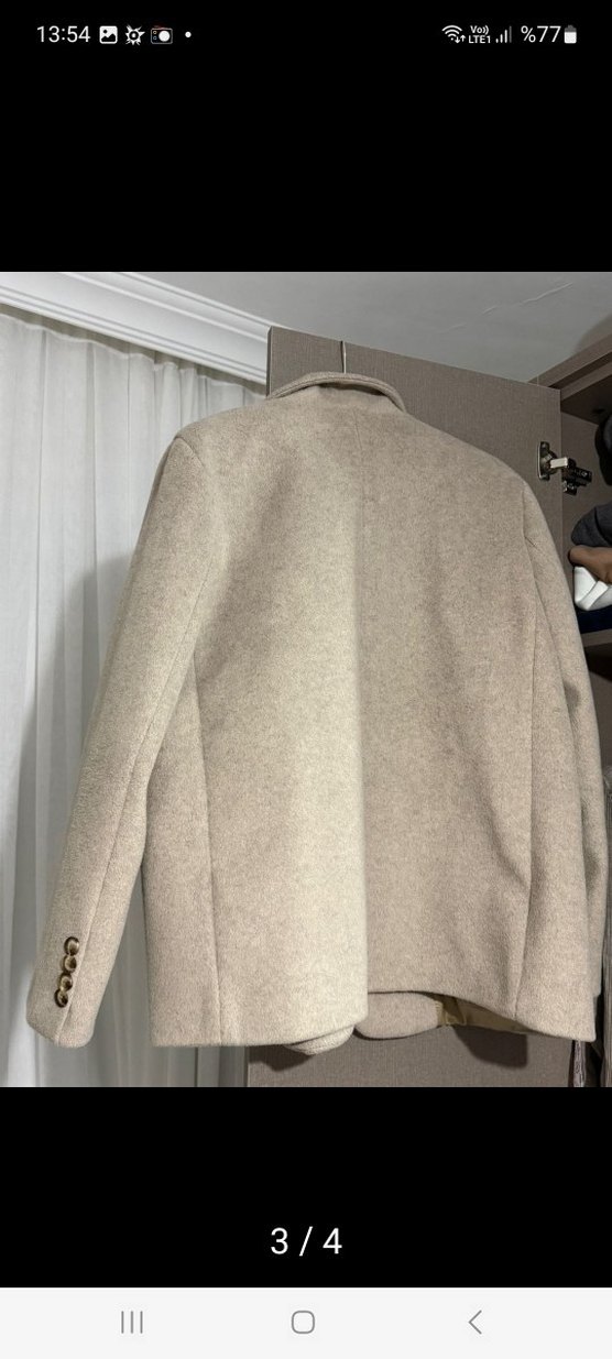 Mai krem kaban ceket - Görsel 2