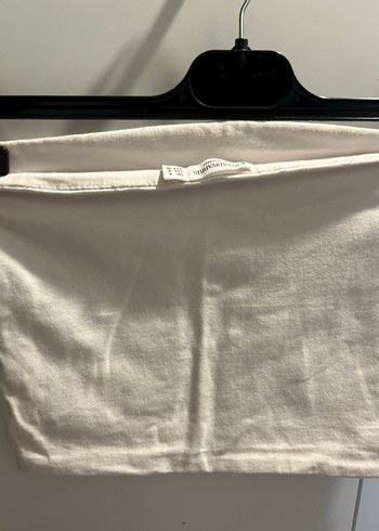 Stradivarius Beyaz Straplez Crop