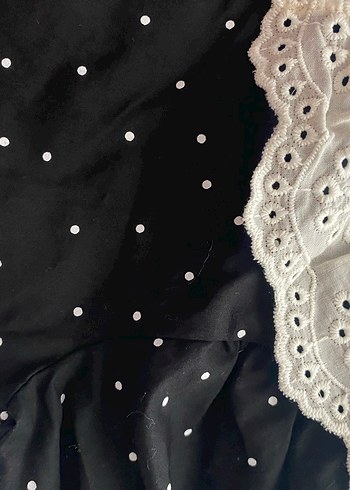 Puantiye Desenli Siyah Kız Elbisesi - Görsel 4