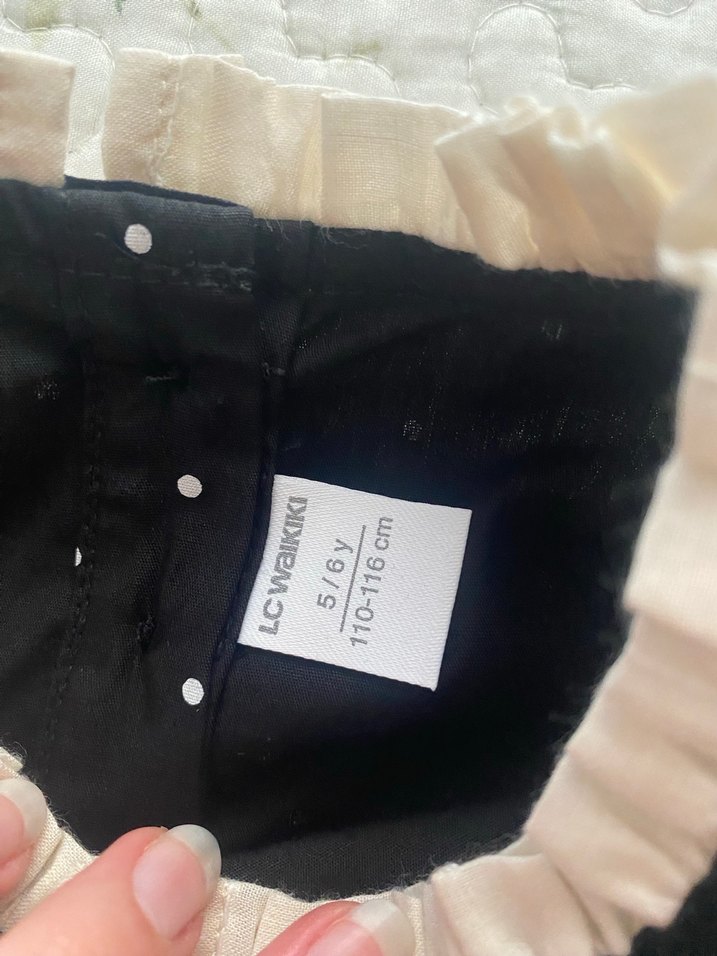 Puantiye Desenli Siyah Kız Elbisesi - Görsel 2