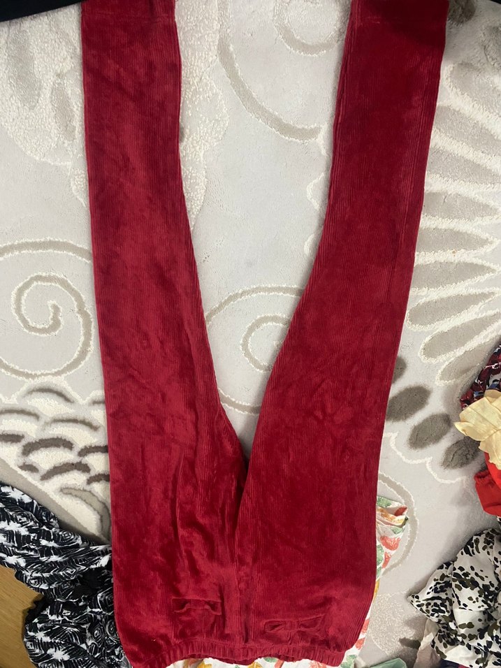 Bordo Kız Çocuk kafide tayt - Görsel 2