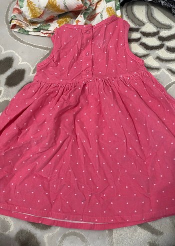 Kız Çocuk Pembe Puantiyeli Elbise - Görsel 4