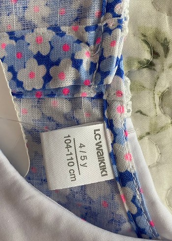 Dantel Detaylı Mavi Kız Çocuk Elbise - Görsel 2