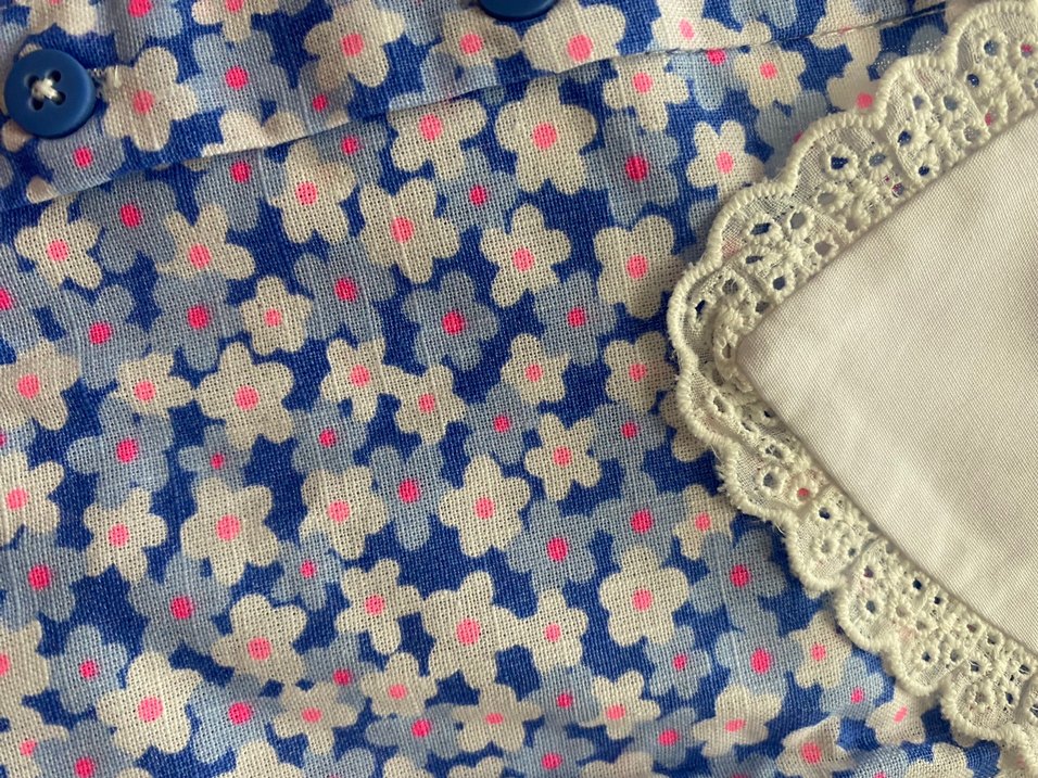 Dantel Detaylı Mavi Kız Çocuk Elbise - Görsel 4