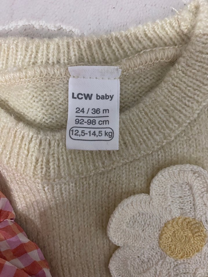 Kız Çocuk Çiçekli  Triko Süveter - Görsel 3