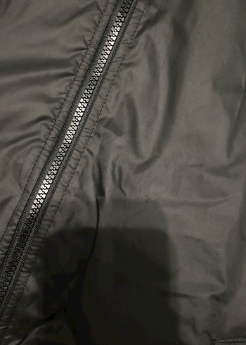 Siyah Kapüşonlu çift taraflı Kadın ceket - Görsel 3