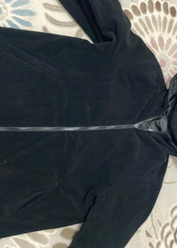 Siyah Kapüşonlu çift taraflı Kadın ceket - Görsel 5