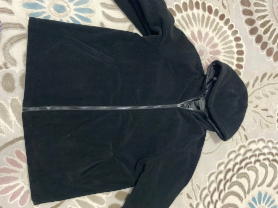 Siyah Kapüşonlu çift taraflı Kadın ceket - Görsel 5