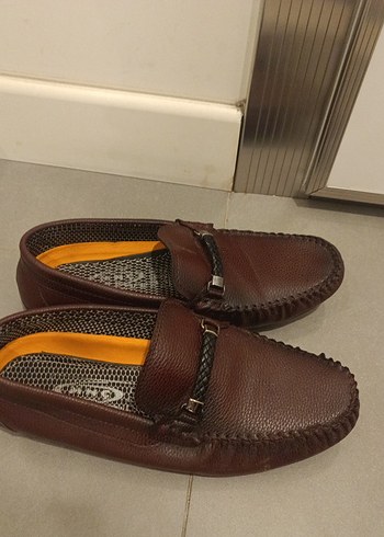 Kahverengi Deri Erkek Loafer Ayakkabı - Görsel 2