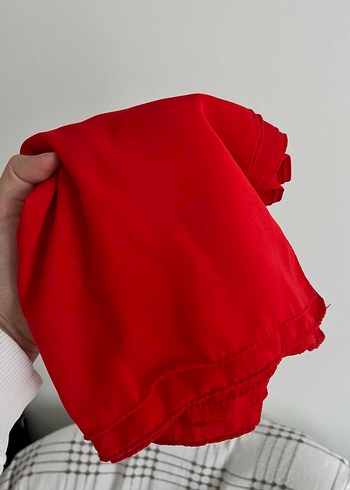 Kırmızı Şal Eşarp - Görsel 5