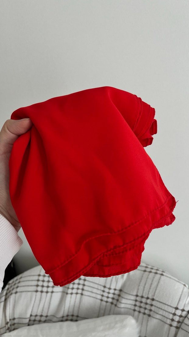 Kırmızı Şal Eşarp - Görsel 5