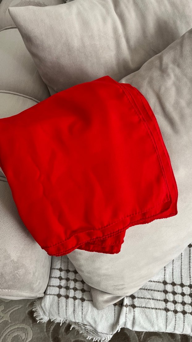 Kırmızı Şal Eşarp - Görsel 4