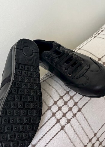 Siyah Bağcıklı Erkek Kadın Klasik Ayakkabı - Görsel 6