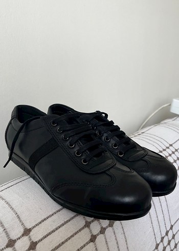 Siyah Bağcıklı Erkek Kadın Klasik Ayakkabı - Görsel 9