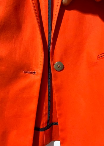 Network kırmızı mercan Düğmeli Blazer Ceket - Görsel 2