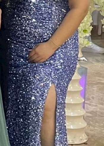 Payetli bebe mavisi mor Elbise - Görsel 3