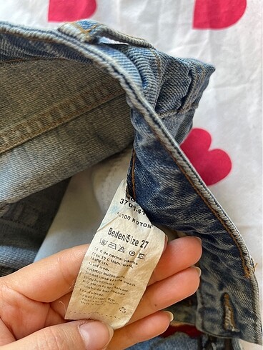 27 Beden Çiçek İşlemeli Mom Jeans