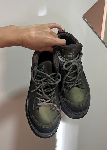 Kadın Haki Platform Spor Ayakkabı - Görsel 2