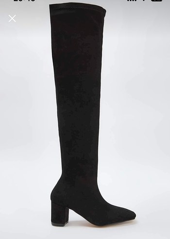 Siyah Süet Çorap Çizme - Görsel 2