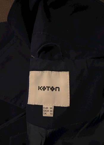 Lacivert Kemerli Kadın Trençkot - Görsel 5