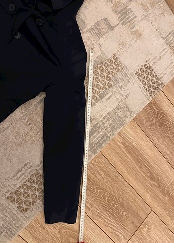 Lacivert Kemerli Kadın Trençkot - Görsel 2