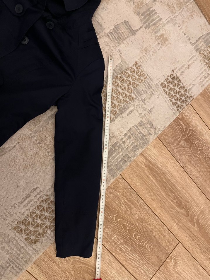 Lacivert Kemerli Kadın Trençkot - Görsel 2