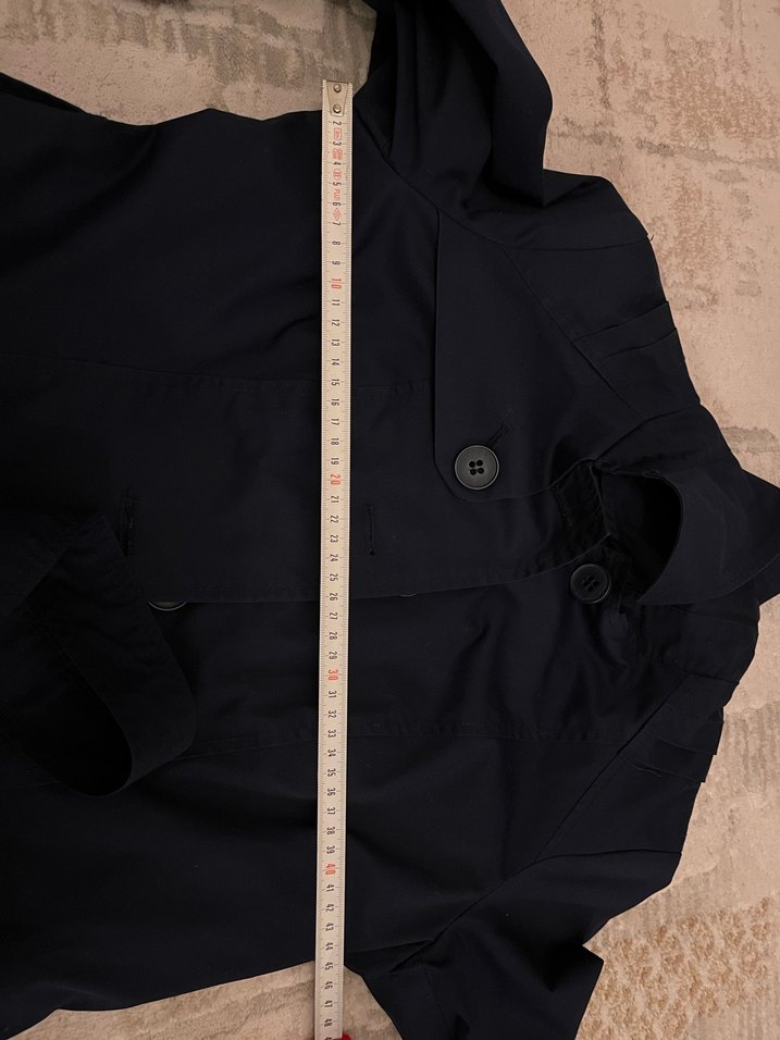 Lacivert Kemerli Kadın Trençkot - Görsel 3