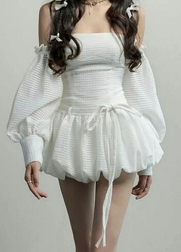 Sheinside Mini beyaz elbise