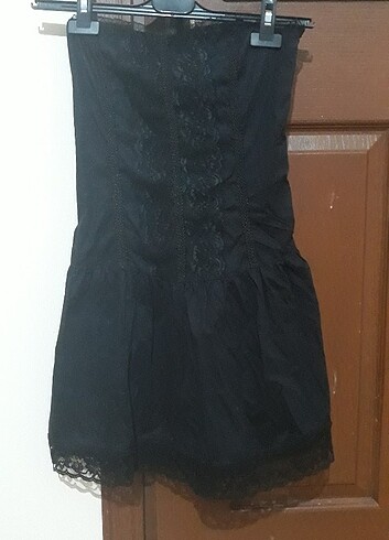 Siyah mini gotik elbise