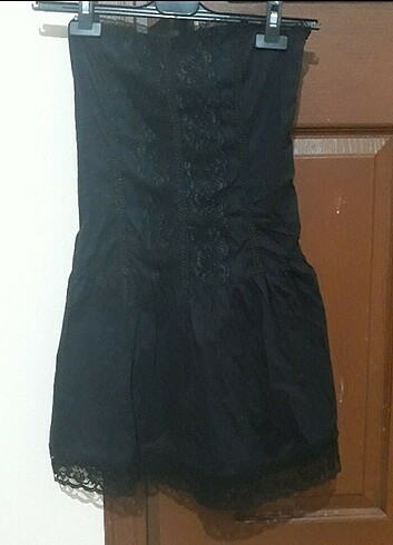 s Beden Siyah mini gotik elbise