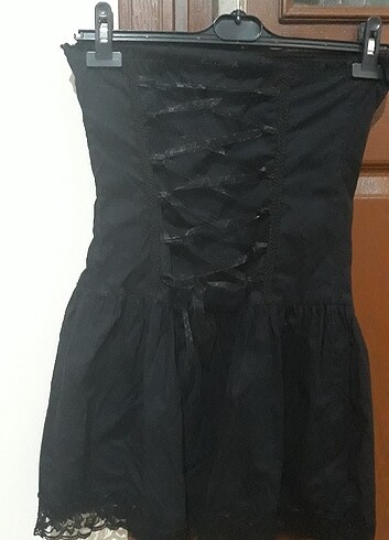 s Beden siyah Renk Siyah mini gotik elbise
