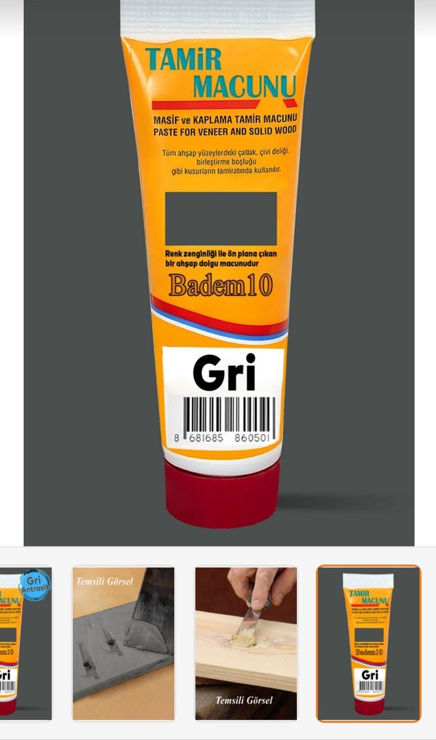 Badem10 Gri Ahşap Tamir Macunu - Görsel 2