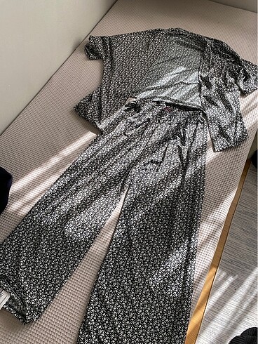 Yazlık altüst ikili takım pantolon kimono