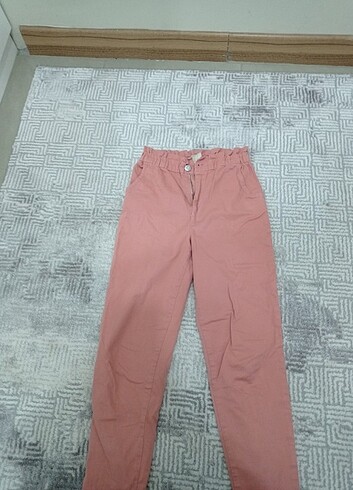 11-12 Yaş Beden Kız çocuk pembe kot pantolon