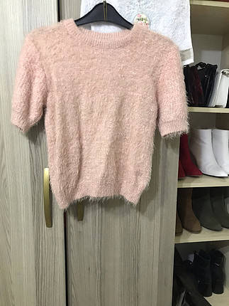 s Beden Toz pembe peluş kazak