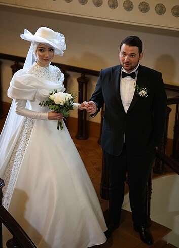 Şapkalı gelinlik - Görsel 2