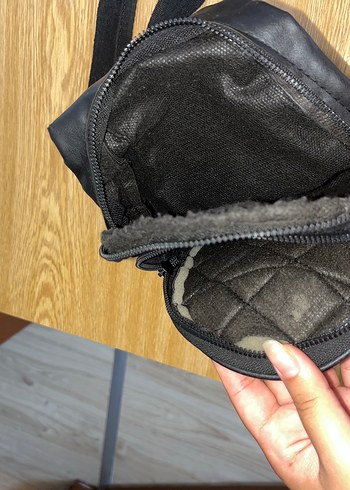 Beden siyah Renk Siyah Deri Biker Çapraz Çanta