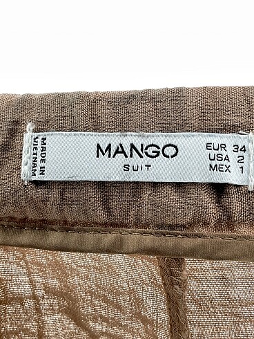 34 Beden kahverengi Renk Mango Düz Kesim %70 İndirimli.