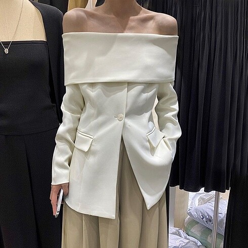 Kayık yaka blazer
