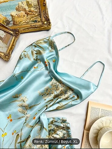 xl Beden Saten Pijama Takımı