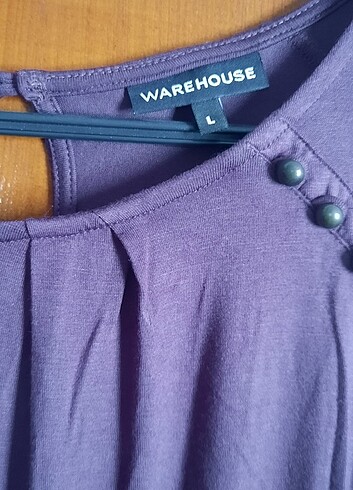 Warehouse L beden tunik mor renk