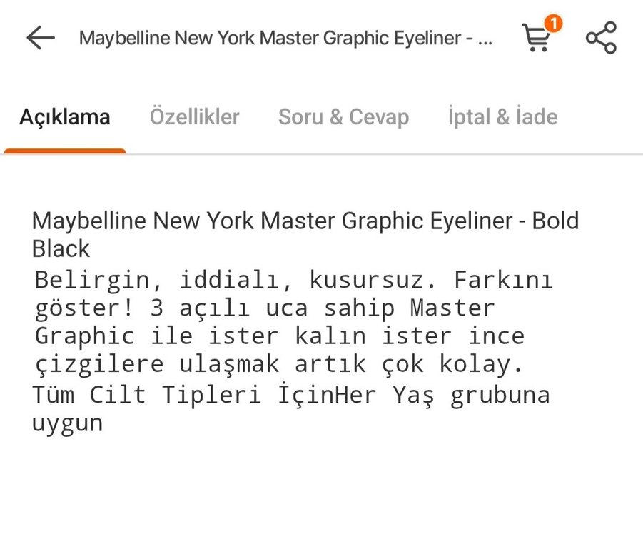 Maybelline Siyah Renk eyeliner - Görsel 3
