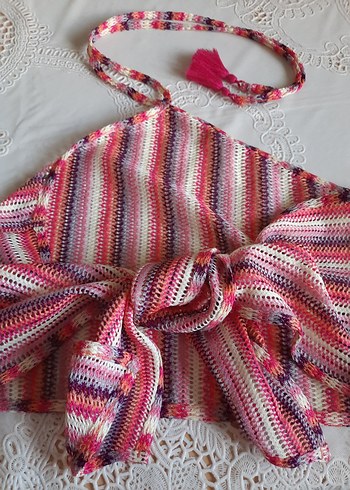 halter yaka crop üst - Görsel 3