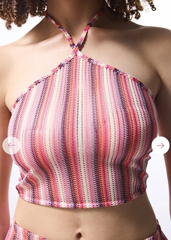 halter yaka crop üst - Görsel 8
